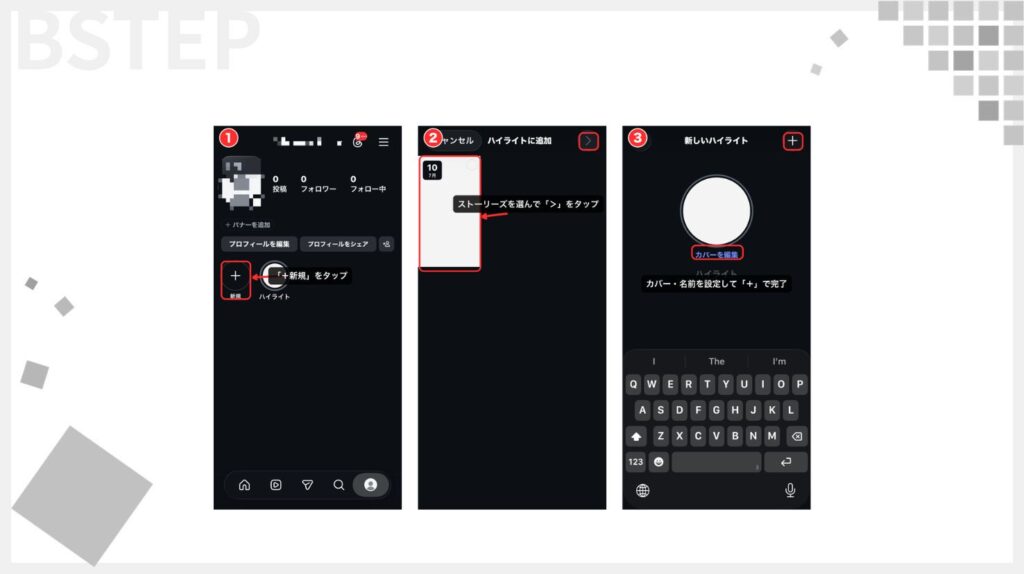 プロフィールから直接作成する方法