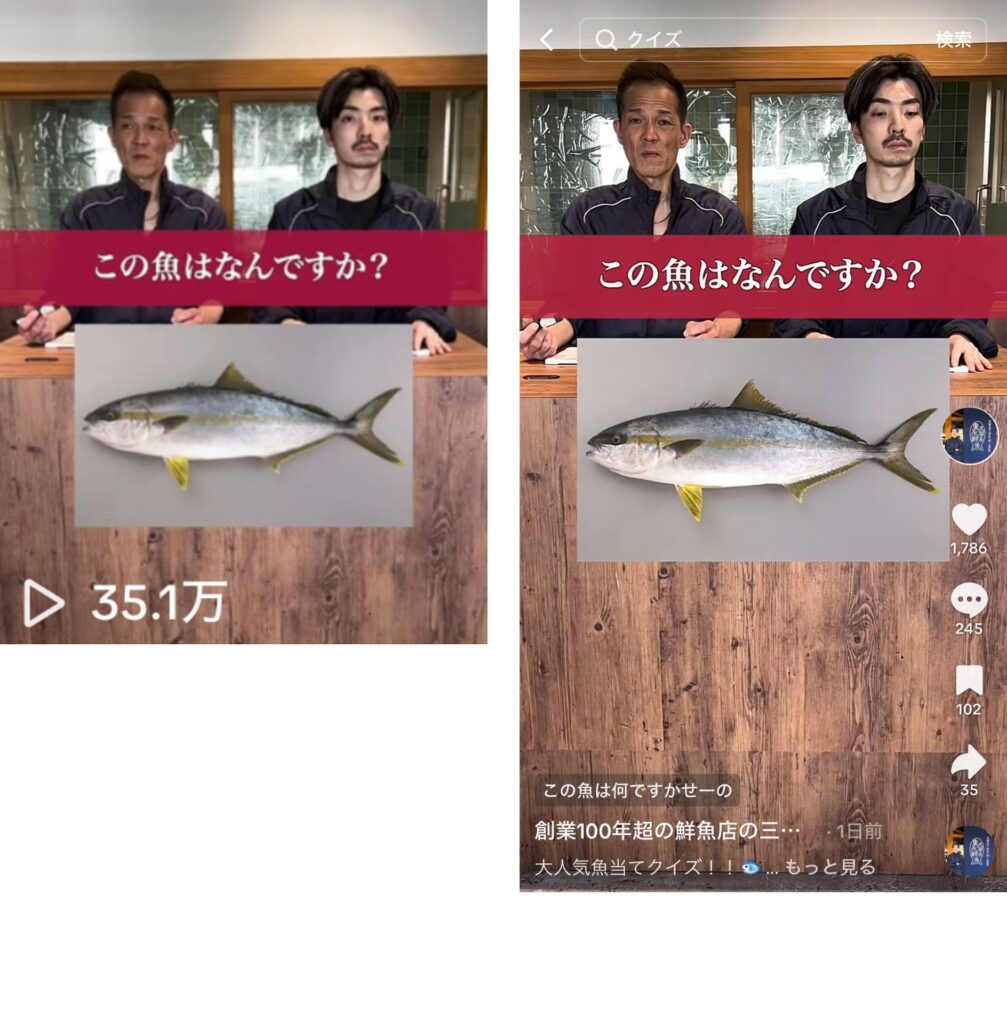 鮮魚店 新規事業のInstagram/TikTok運用支援【株式会社しげなが】の成果2